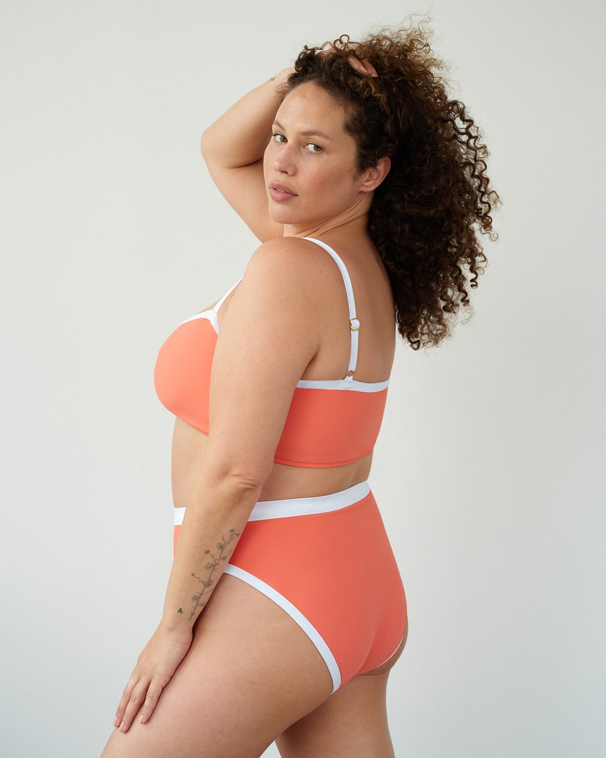 Sydney Coral Sweetheart Scoop Top