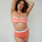 Griffin Coral Bandeau Piping Top